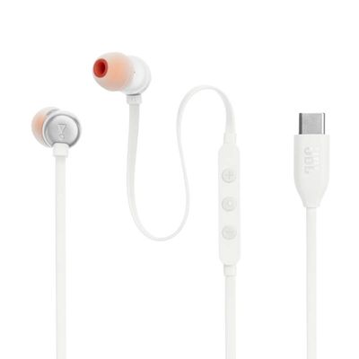 JBL Tune 310C USB In-ear Wire Headphone (White)